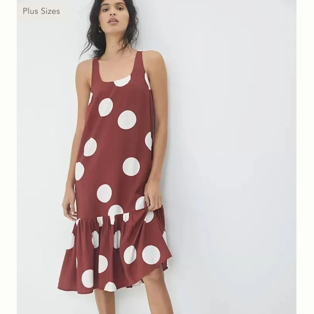 Anthropologie Michaela Flounced Polka Dot dress